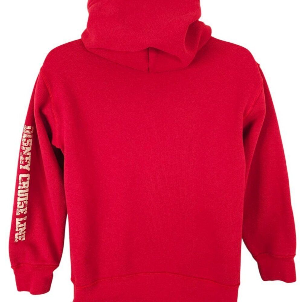 Disney Cruise Line Sweatshirt Hoodie Mens Size Small Red Mickey Mouse Pullover - Picture 5 of 7